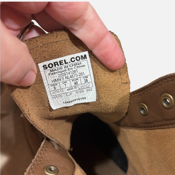 SOREL Hi-Line Platform Chunky Heel Lace up Ankle Boot 9 - Picture 9 of 9